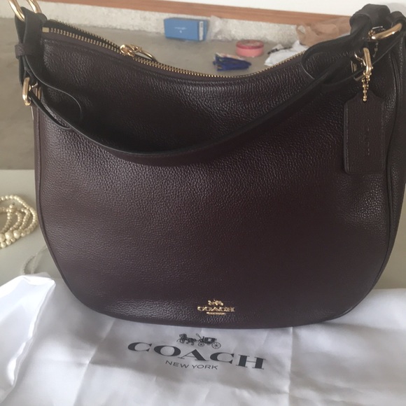 Coach Purse Brand New Oxblood w/ gold - Picture 2 of 3